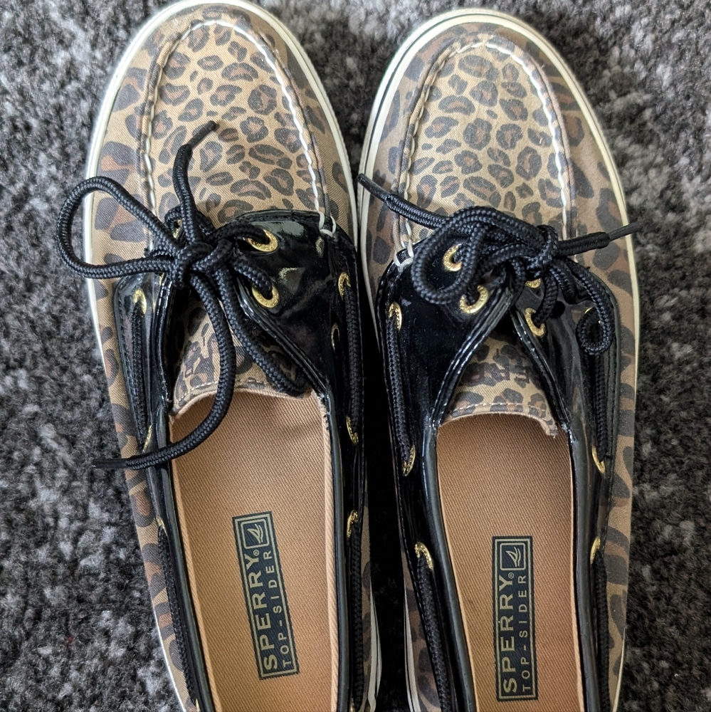 Sperry's Leopard Print Top Sider Shoes